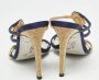 René Caovilla Pre-owned Satin sandals Blue Dames - Thumbnail 4