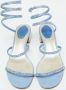 René Caovilla Pre-owned Satin sandals Blue Dames - Thumbnail 3