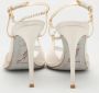 René Caovilla Pre-owned Satin sandals White Dames - Thumbnail 4