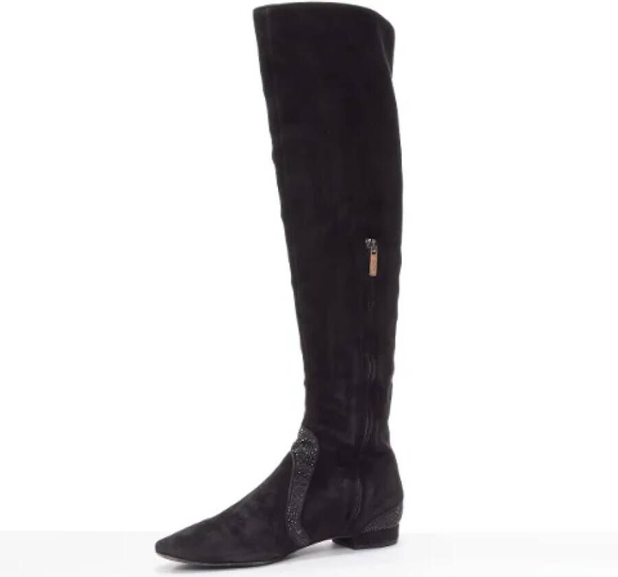 René Caovilla Pre-owned Suede boots Black Dames