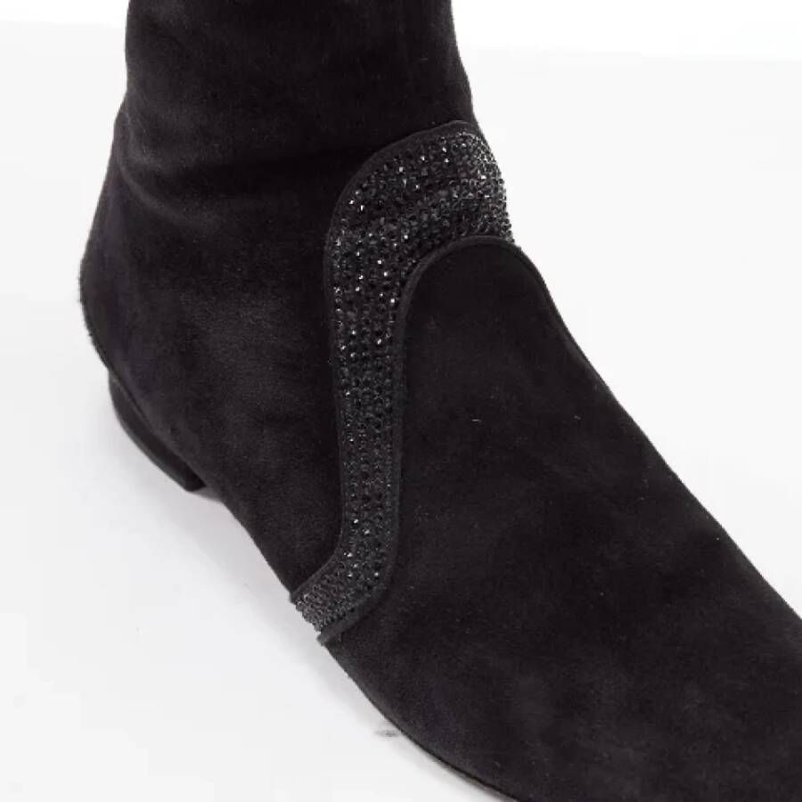 René Caovilla Pre-owned Suede boots Black Dames