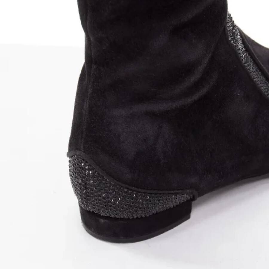 René Caovilla Pre-owned Suede boots Black Dames