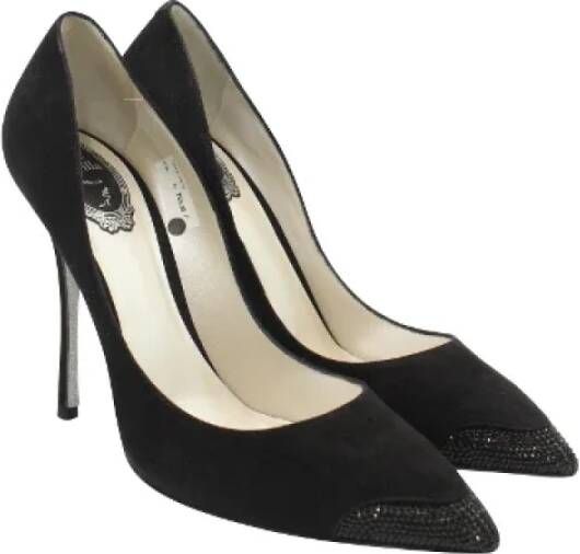 René Caovilla Pre-owned Suede heels Black Dames