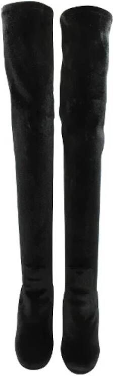 René Caovilla Pre-owned Velvet boots Black Dames