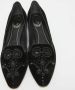 René Caovilla Pre-owned Velvet flats Black Dames - Thumbnail 3