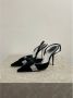 René Caovilla Pre-owned Velvet heels Black Dames - Thumbnail 2