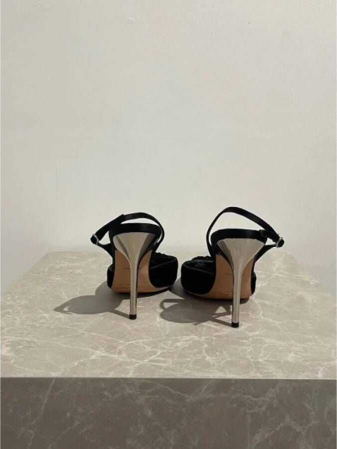 René Caovilla Pre-owned Velvet heels Black Dames