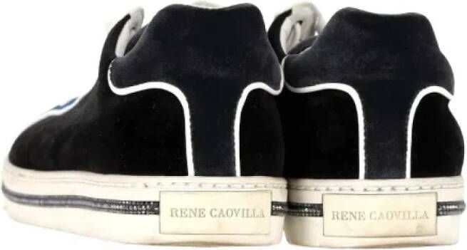 René Caovilla Pre-owned Velvet sneakers Black Dames