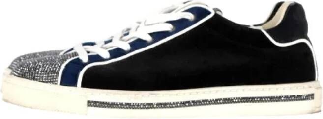 René Caovilla Pre-owned Velvet sneakers Black Dames