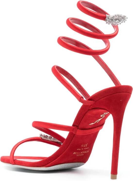 René Caovilla Rode Strappy Sandalen Red Dames