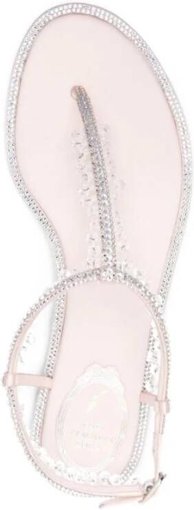 René Caovilla Roze Juweel Lage Sandalen Pink Dames