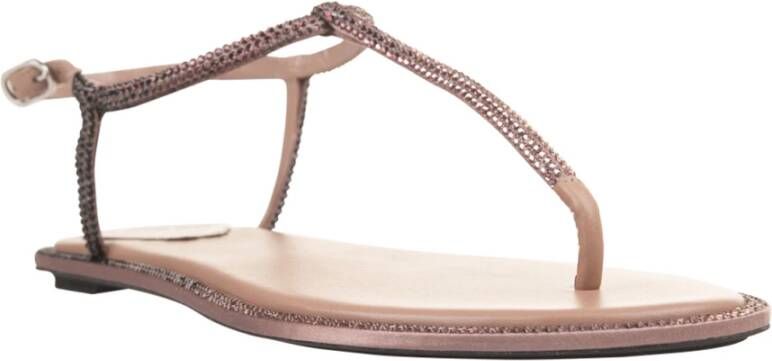 René Caovilla Roze Juweel Sandalen met Strass Pink Dames