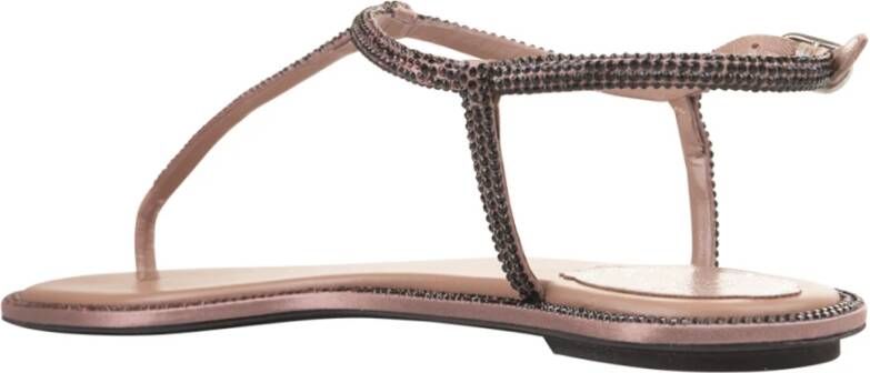 René Caovilla Roze Juweel Sandalen met Strass Pink Dames