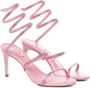 René Caovilla Roze Leren Sandalen Made in Italy Pink Dames - Thumbnail 2