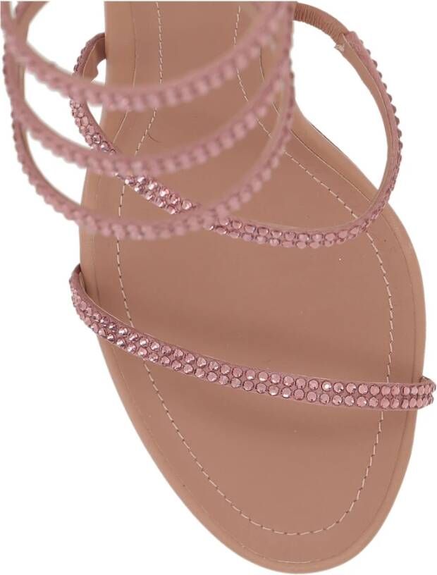 René Caovilla Roze sandalen met kristallen versiering Pink Dames