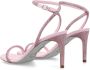 René Caovilla Roze satijnen stiletto sandalen met strass Pink Dames - Thumbnail 4