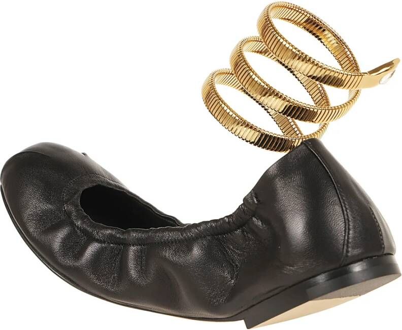 René Caovilla Zwarte Ballerina Schoenen Elegante Stijl Black Dames