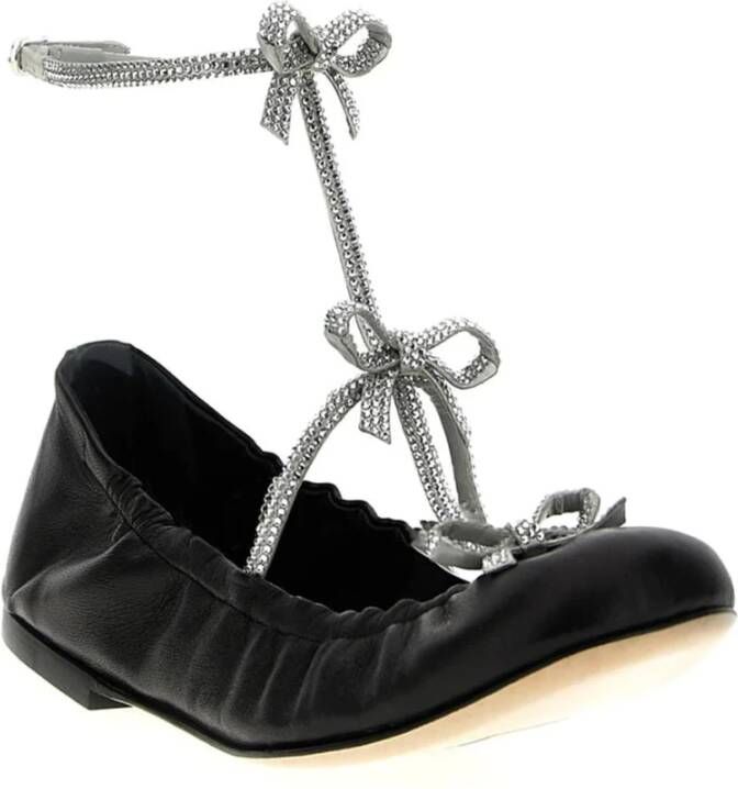 René Caovilla Zwarte Ballerinas met Stijl C12074010Na010082 Black Dames