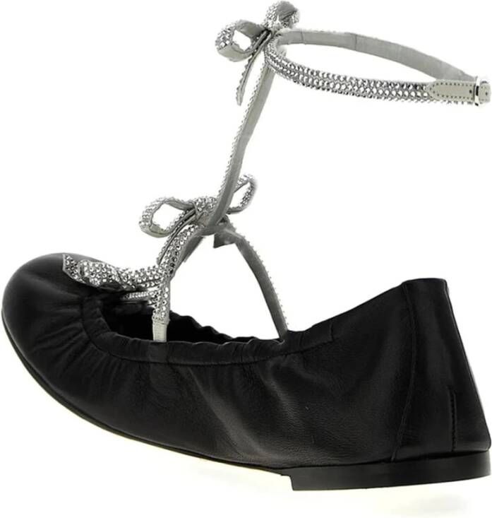 René Caovilla Zwarte Ballerinas met Stijl C12074010Na010082 Black Dames