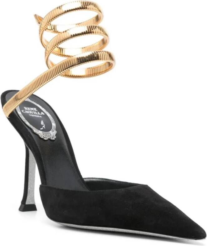 René Caovilla Zwarte Cleo pumps met hoge hak Black Dames