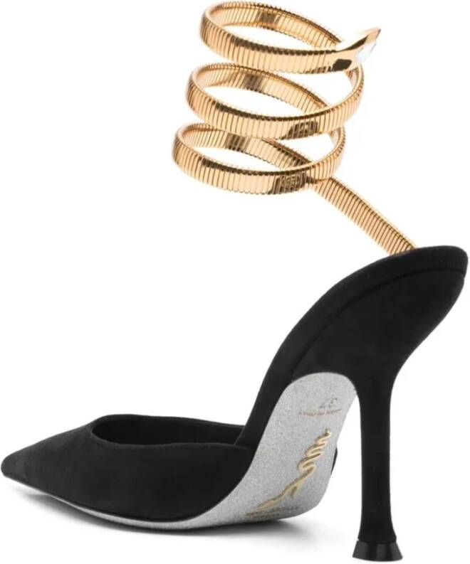 René Caovilla Zwarte Cleo pumps met hoge hak Black Dames