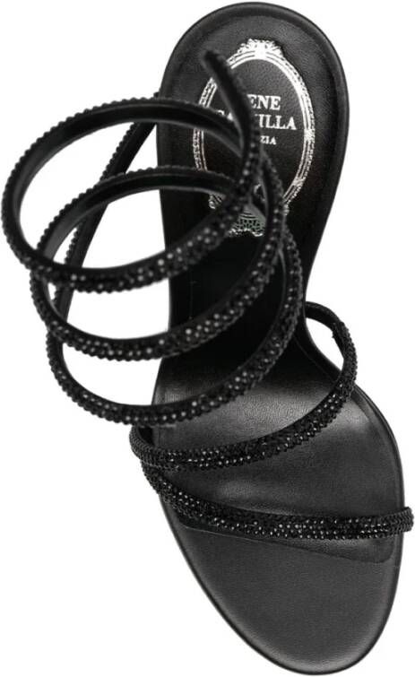 René Caovilla Zwarte hoge hak statement sandalen Black Dames