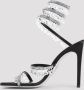 René Caovilla Zwarte Strass Sandalen Elegante Statement Hakken Black Dames - Thumbnail 2