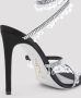 René Caovilla Zwarte Strass Sandalen Elegante Statement Hakken Black Dames - Thumbnail 3