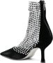 René Caovilla Zwarte Strass Mesh Stiletto Hakken Black Dames - Thumbnail 4