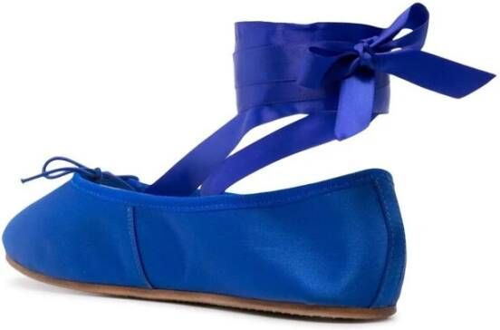 Repetto Blauwe Satijnen Ballet Flats Blue Dames