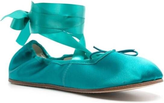 Repetto Teal Blue Instap Plat Schoenen Blue Dames