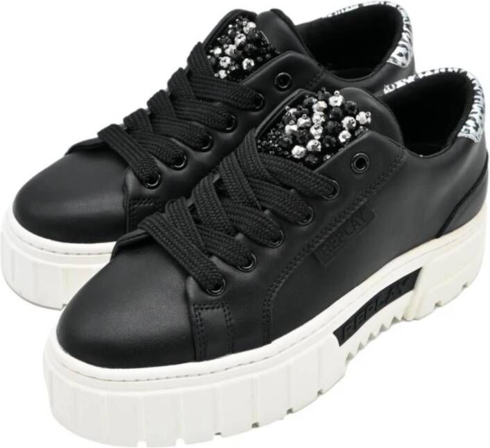 Replay Disco Vanity Sneakers Zwart Zilver Black Dames