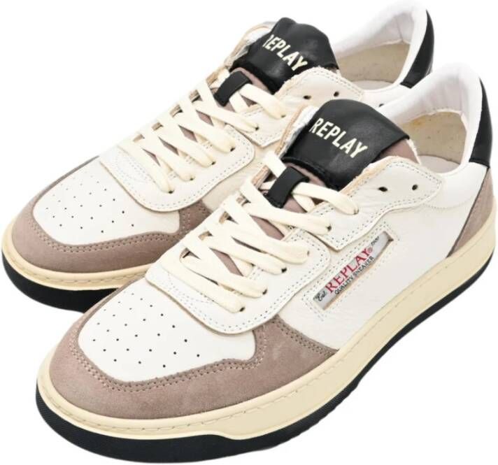 Replay Sneakers Reload Suede Taupe Off White Beige Dames