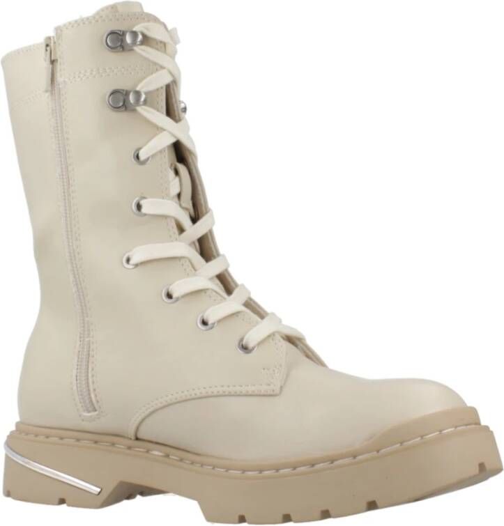 Replay Stijlvolle Veterschoenen met Rits Beige Dames