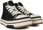 Represent Hoge Sneakers Zwart Wit Rubberen Zool Black Heren - Thumbnail 2