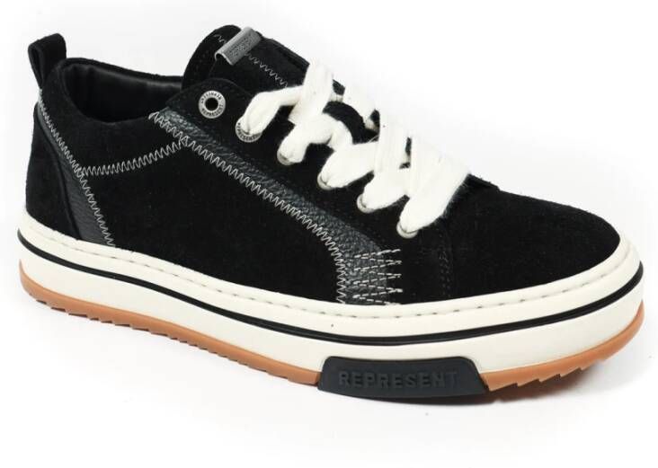 Represent Lage Suède Sneakers in Zwart Black Heren