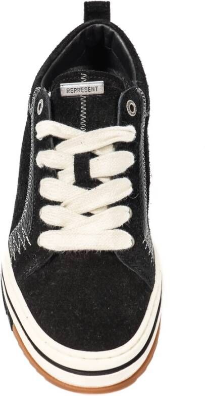 Represent Lage Suède Sneakers in Zwart Black Heren