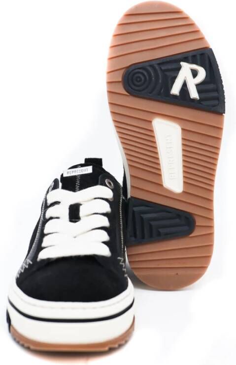 Represent Lage Suède Sneakers in Zwart Black Heren