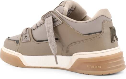 Represent Leren Sneakers met Contrasterende Profielen Beige Heren