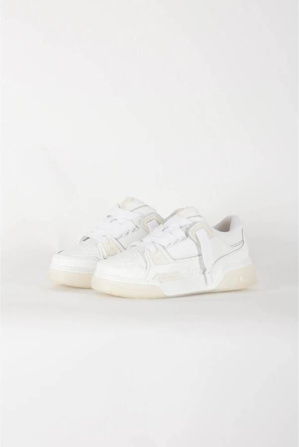 Represent Leren Sneakers met Logo Zool White Heren