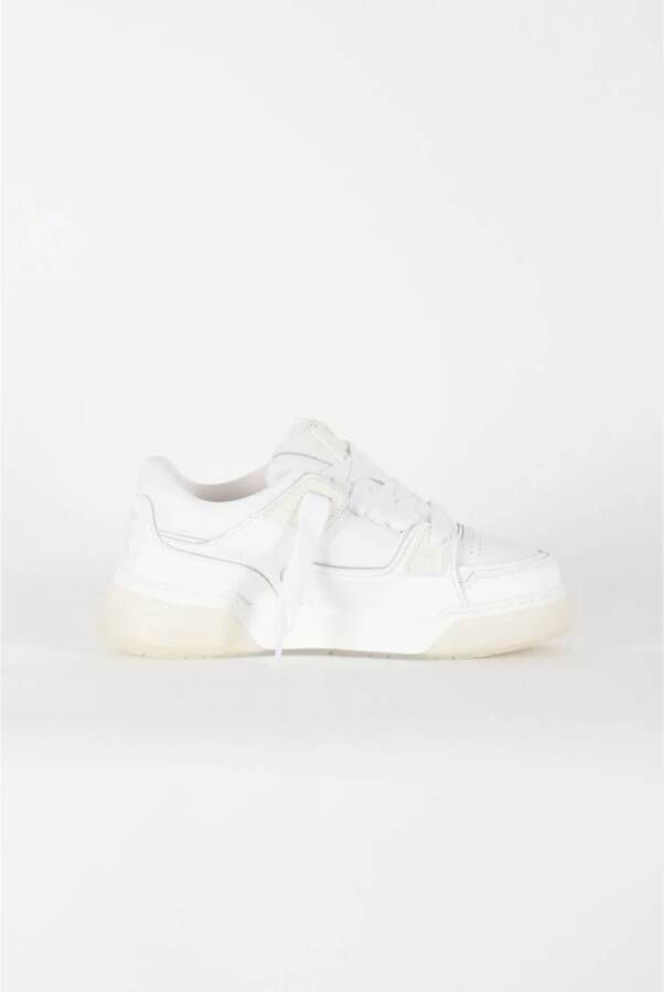 Represent Leren Sneakers met Logo Zool White Heren