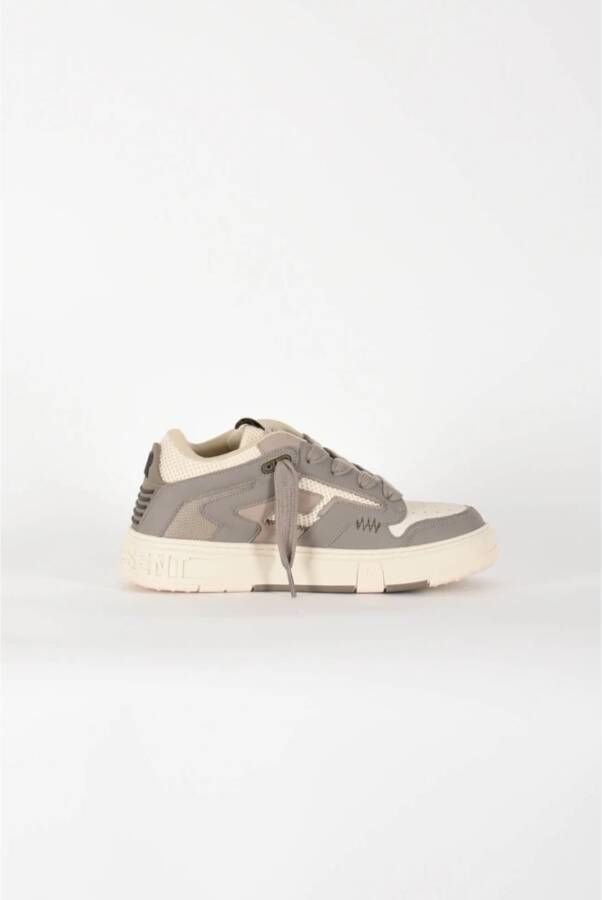 Represent Leren Sneakers met Nylon Inzetstukken Beige Heren