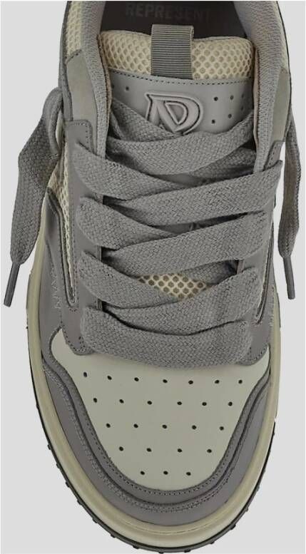 Represent Leren Vetersneaker Gray Heren