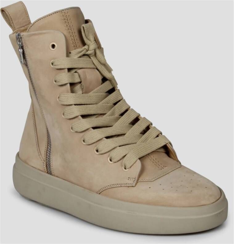 Represent Nubuck Leren High-Top Sneakers Beige Heren