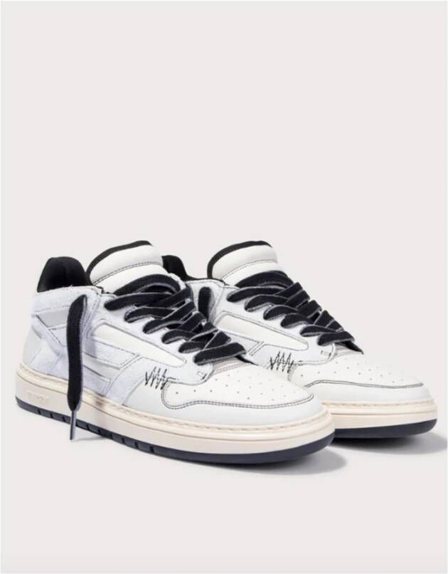 Represent Reptor Leren Sneakers Zwart Wit White Heren