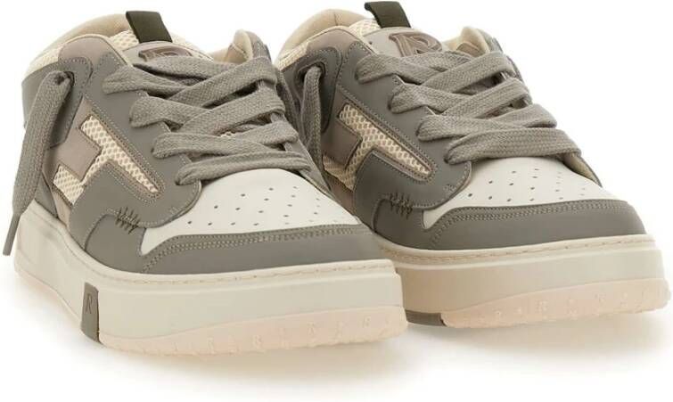 Represent Taupe en Crème Leren Sneakers Gray Heren