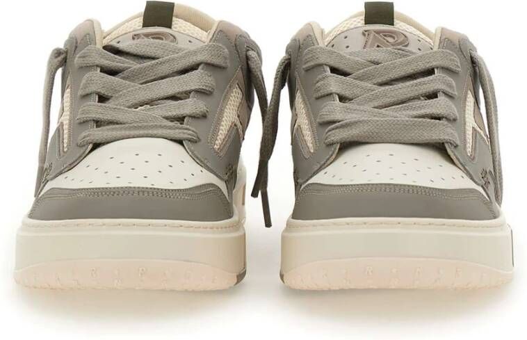 Represent Taupe en Crème Leren Sneakers Gray Heren