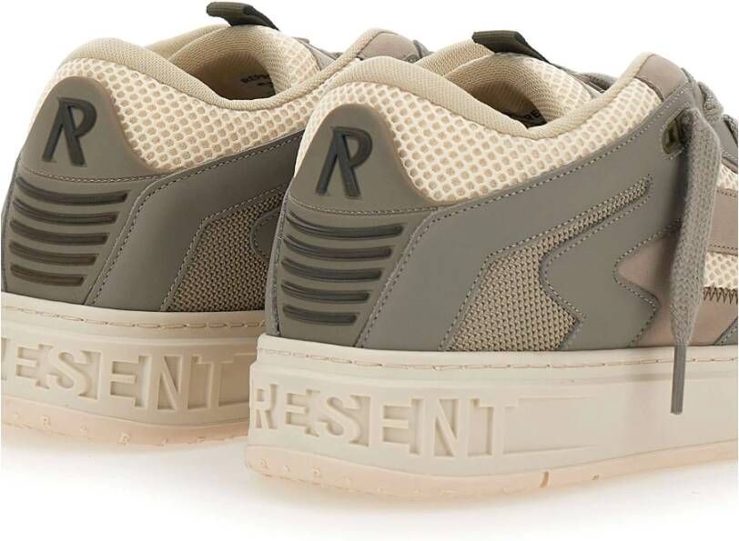 Represent Taupe en Crème Leren Sneakers Gray Heren