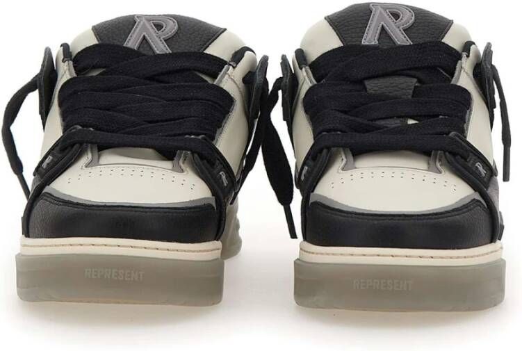 Represent Zwarte Leren Heren Sneakers Black Heren