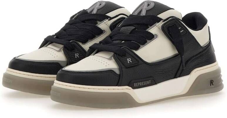 Represent Zwarte Leren Heren Sneakers Black Heren